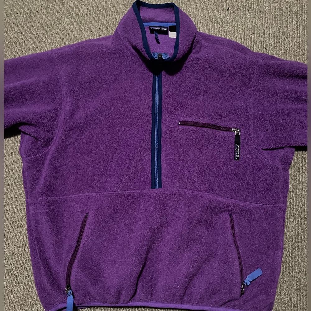 Vintage Patagonia Mahnya 1/2 Zip Purple Fleece Pullover Jacket 26380 Size L